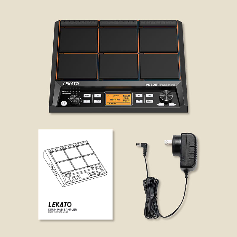 LEKATO PD705 Sampling Drum Percussion Sampler Pad All-in-one