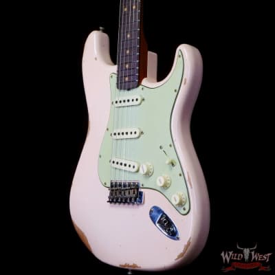 Fender Custom Shop Limited Edition 1963 63' Stratocaster Roasted Quartersawn Maple Neck Relic Super Faded Aged Shell Pink 7.65 LBS image 2