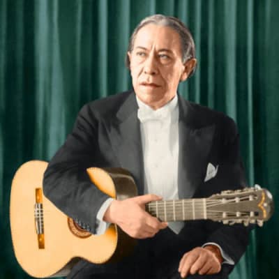 Ricardo Sanchis Nacher "Augustin Barrios" classical guitar ~1940 - historically very important - check video! image 12