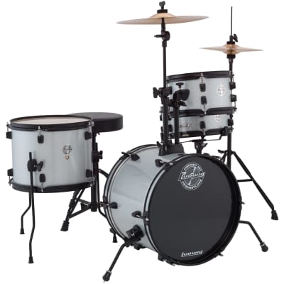 Ludwig LC178X029 Questlove Pocket Kit w/ Hardware & Cymbals in White Sparkle image 2