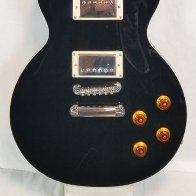 Epiphone Les Paul Electric Guitar, Ebony, Rosewood FB, Missing Headstock image 1