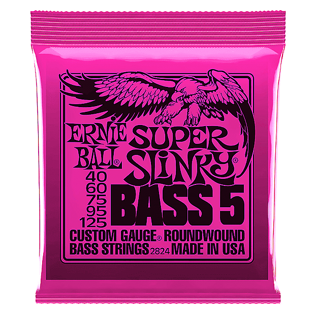 Ernie Ball 2824 Super Slinky 5-String Nickel Wound Electric Bass Strings image 1