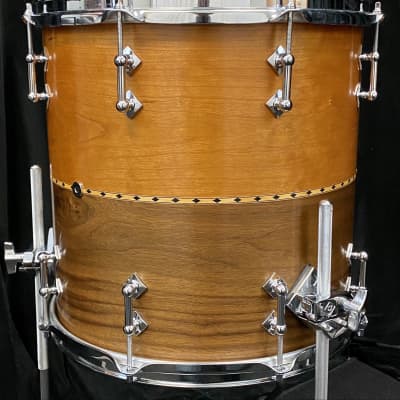 Craviotto 18/12/14/5x14" New Old Stock. Solid Stacked Drum Set - 2012 Signed Cherry/Walnut image 8