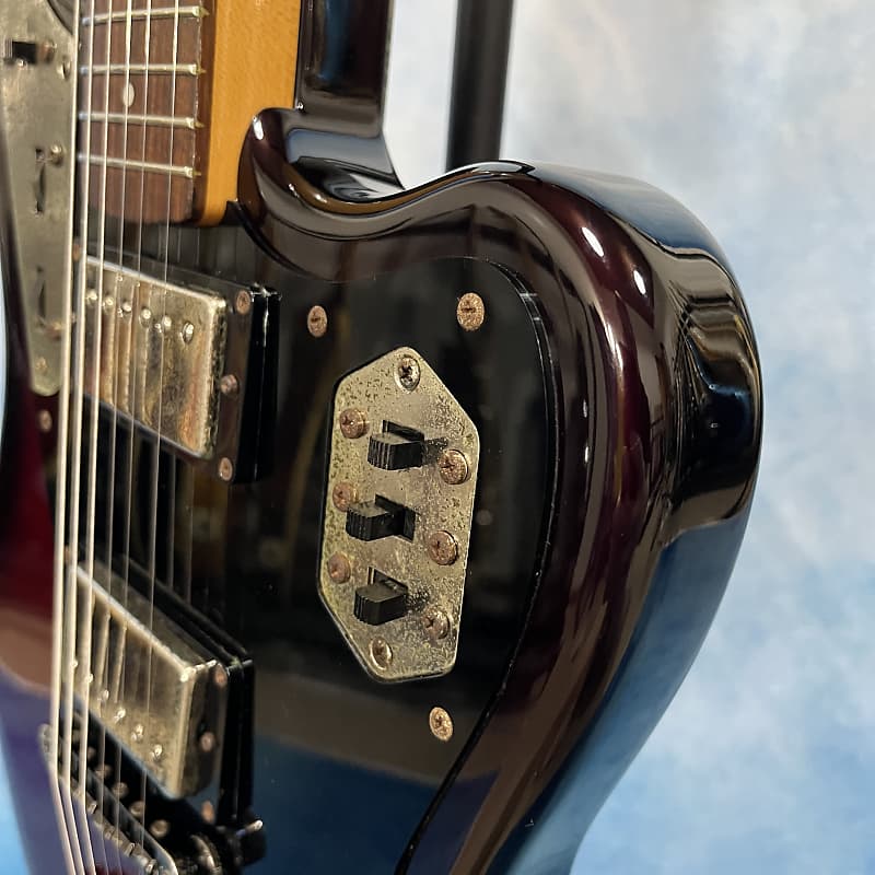 2002 Fender JGS-78 Jaguar Gunmetal Red Burst Crafted in