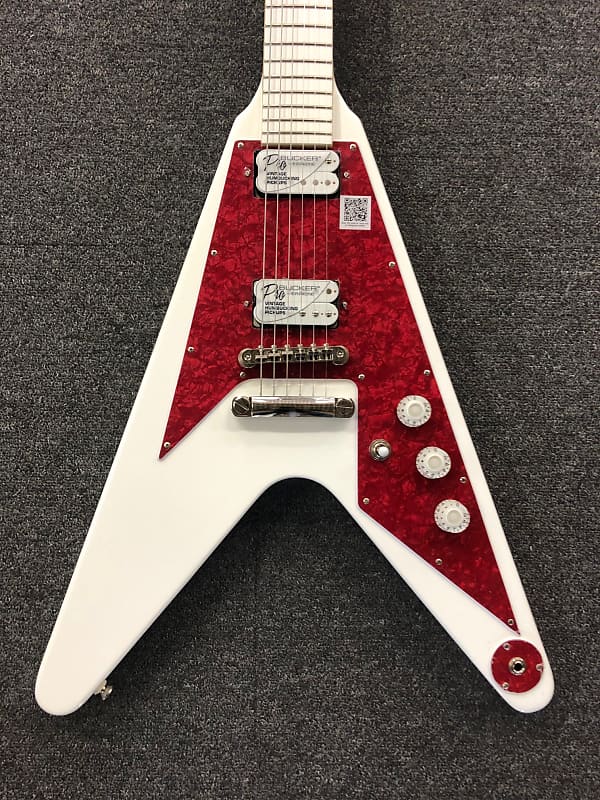 Epiphone Dave Rude Flying V White Red | Reverb Poland