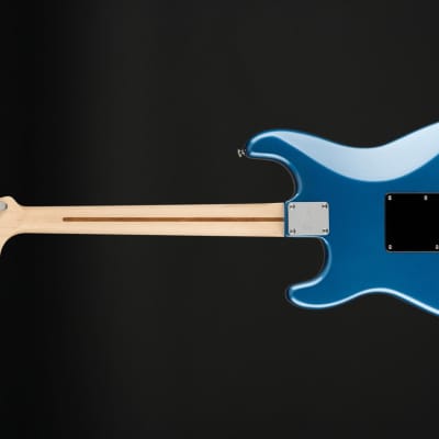Squier Affinity Series Stratocaster, Maple Fingerboard, Black Pickguard in Lake Placid Blue image 4