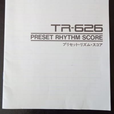 Original Roland TR626 Preset Rhythm Score