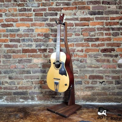 Silvertone "Atomic" Parlor Acoustic Guitar w/ Goldfoil Pickup & Rubber Bridge (1960s, Natural) image 16