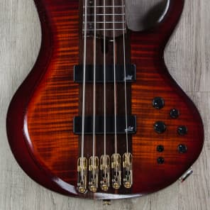Ibanez BTB1905E Premium 5‑String Electric Bass Rosewood Board Brown Topaz Burst image 3