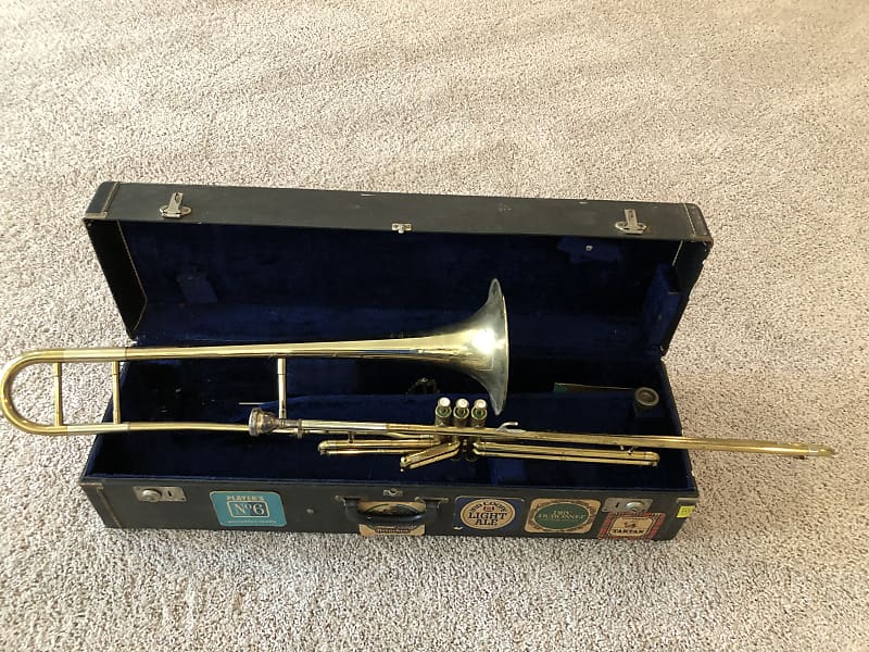 Rare Vintage DEG Caravelle Classic Bb Valve Trombone and case image 1