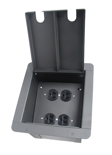 Elite Core Audio FB-QUAD-AC Recessed Floor Box with Quad AC Outlets image 1