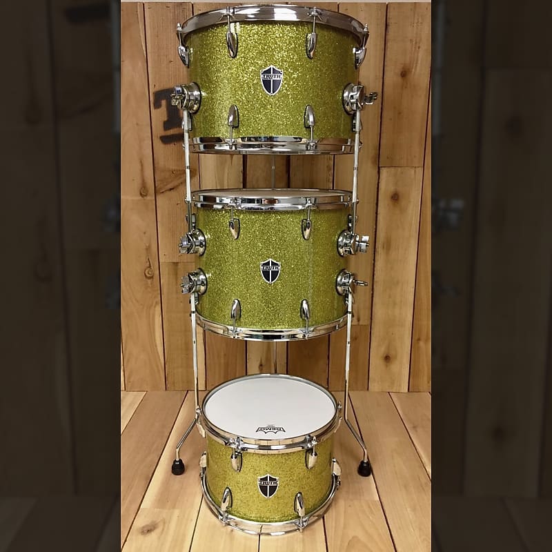 TRUTH Custom Drums Cocktail Drum Kit in Olive Green Glass | Reverb