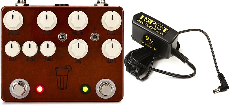 JHS Sweet Tea V3 2-in-1 Dual Overdrive Pedal Bundle with Truetone 1 SPOT  Slim 9V DC Adapter | Reverb