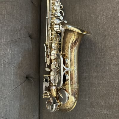 Guardala Pro-Custom Alto Sax 401CL mid-90s - Clear Lacquer Over Goldbrass with Triple Silver Plated Keys image 4