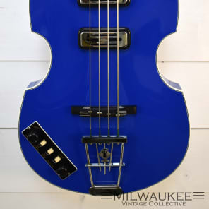 2013 Hofner Bass GL-VB-60-R Gold Label German  Lefty Blue with OHSC #6037 image 1