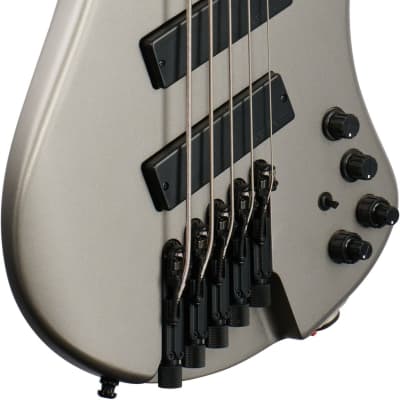 Ibanez EHB1005SMS Electric Bass, 5-String (with Gig Bag), Metallic Gray Matte image 4