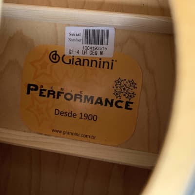 Used Giannini Left Handed GF-4 CEQ M Jumbo Acoustic Electric Guitar image 7