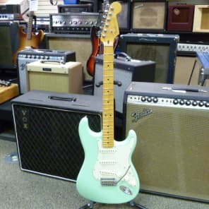 2013 Fender American Deluxe Stratocaster V Neck  Surf Green image 3