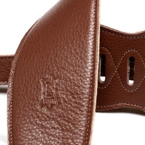 Levy's M4 3.5" Padded Garment Leather Bass Strap - Brown image 4