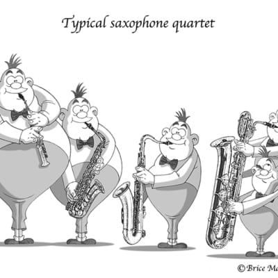 2 boxes of Alto saxophone V16 reeds - 4 - Vandoren + humor drawing print image 8