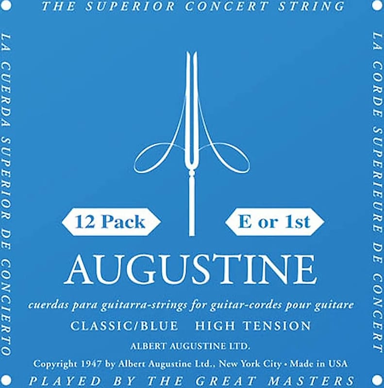 Classic/Blue High Tension Nylon Guitar Strings Augustine Reverb