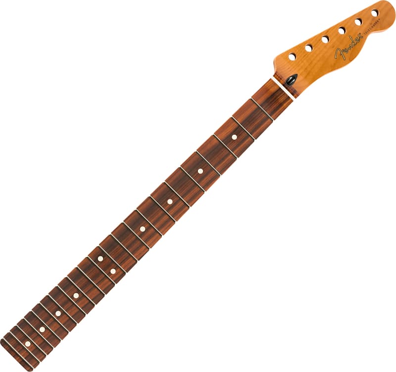 Fender Roasted Maple Telecaster Replacement Neck, 22 Jumbo Frets, Flat Oval image 1