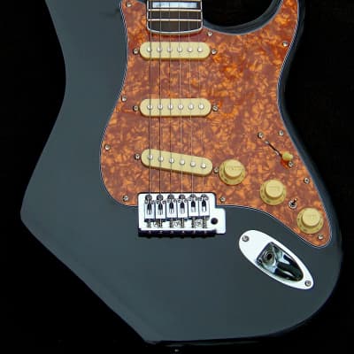 Black Strat+Bound Rosewood/Maple Neck+7 Sound Switch+T-Bleed+Working Bridge Tone Control+Frets Leveled, Crowned, polished with a Full Setup for sale