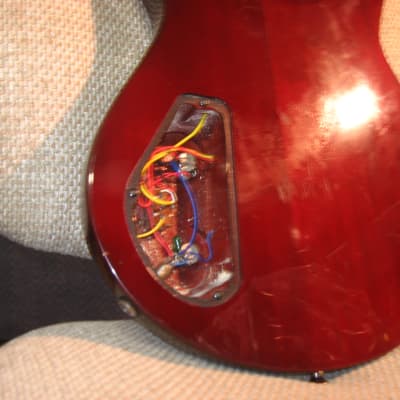 PHIL Electric 6 String. Red PRS Type. Player package with Bag, Strap, Stand and Cord. image 3