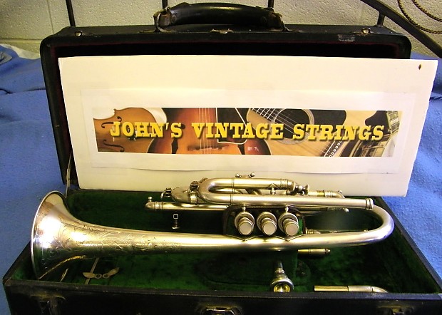 J W York & Sons Perfec-tone Coronet 1915 Silver plated image 1