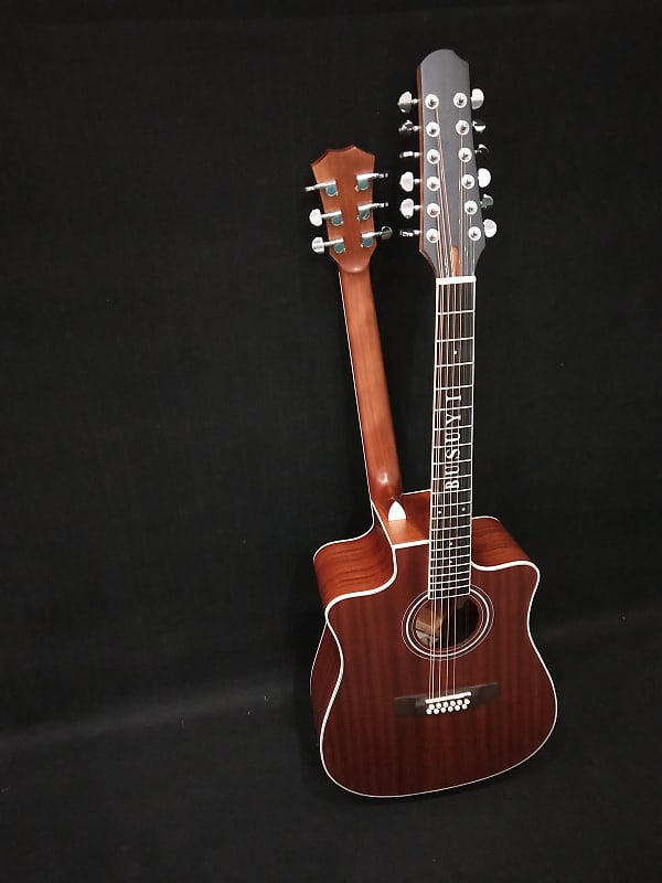 12 6 String Lead 2016 Busuyi Double Neck Double Sided Acoustic Electric Guitar