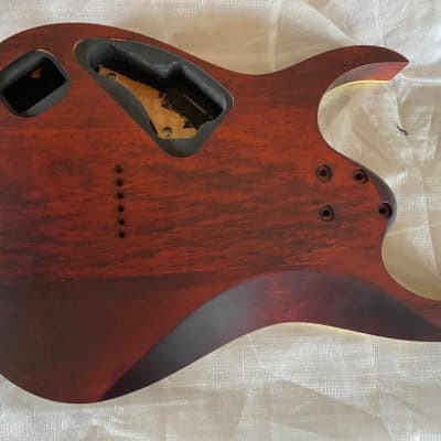 Genuine Ibanez New RG721 Premium Replacement Guitar Body Charcoal Brown Flat image 2
