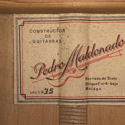 Pedro Maldonado 1975 flamenco guitar - traditionally built - great dynamic and punchy sound - video! image 10