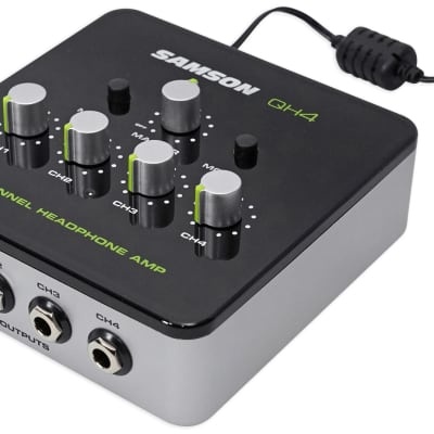 Samson QH4 4-Channel Studio/Podcast Monitoring Headphone Amplifier Amp image 3