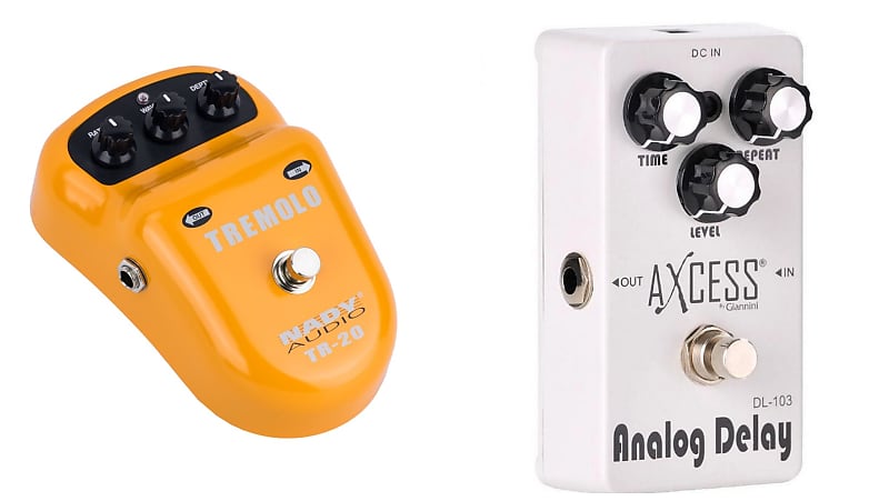 Nady TR-20 Tremolo and Axcess Analog Delay 2 pedal combo image 1
