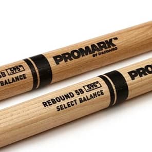 Promark Rebound Drumsticks - Hickory - 0.595" - Acorn Tip image 3