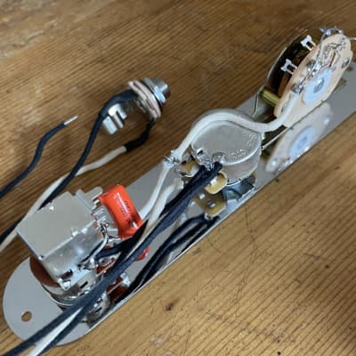 Fender Telecaster Wiring Harness Upgrade 500k CTS/ Bourns Pots PUSH/PULL Coil Split .022 Orange Drop Cap Oak Grigsby Switch PLATE/KNOBS image 9