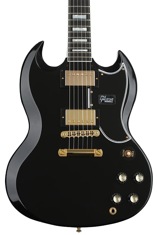 Gibson Custom SG Custom - Ebony with Ebony Fingerboard image 1