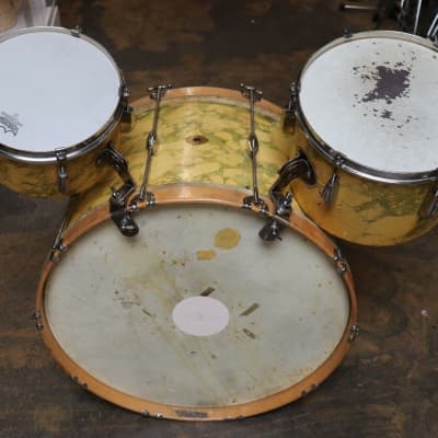 Slingerland 3pc Krupa Junior Drum Set 24/10/12" Marbled Duco Vintage 1940's image 10
