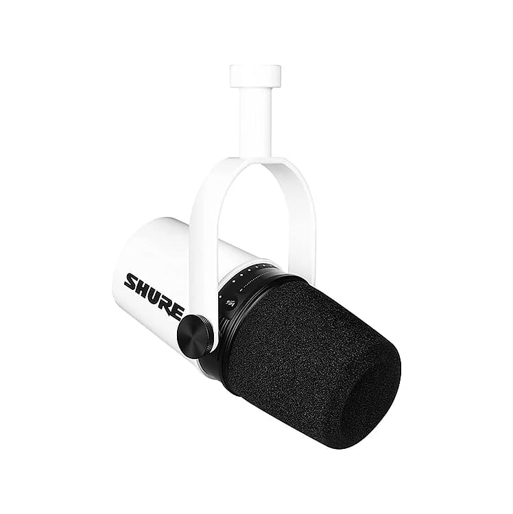 Shure MV7 White (Limited Edition) Podcast Microphone (both USB