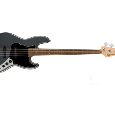 Used Squier Affinity Series Jazz Bass - Charcoal Frost Metallic w/ Laurel FB image 4