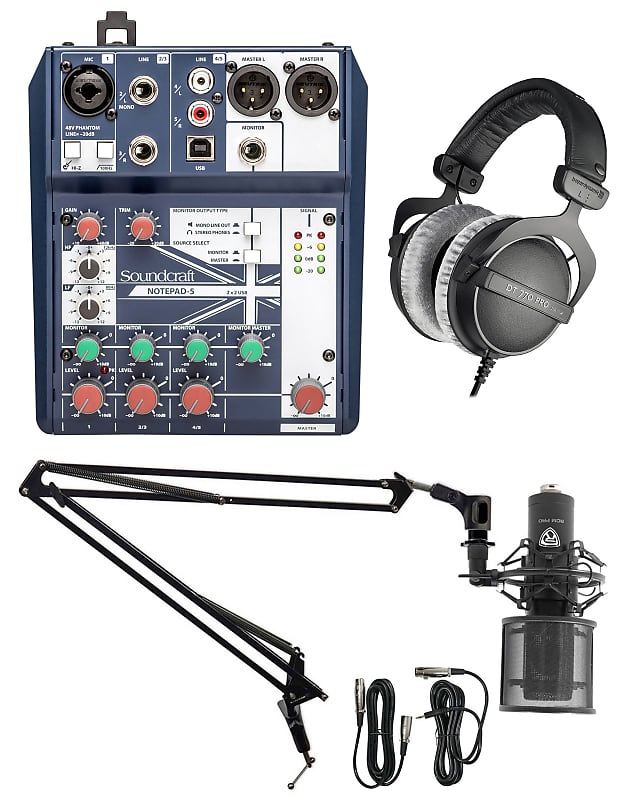 Soundcraft Podcast Recording 4-Person (Kit with Microphones