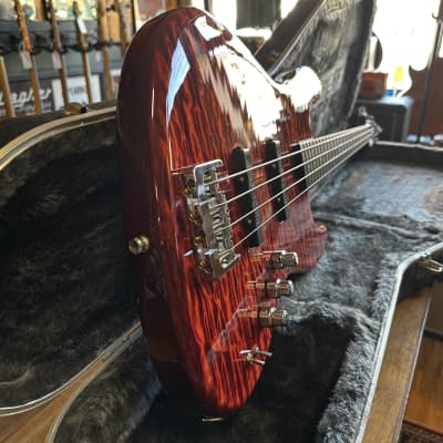 Modulus VJ4 Vintage Jazz 2003 - Trans Red Quilted Maple image 7