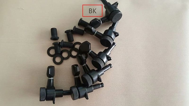 Schecter Black 6 Inline Locking Tuners Machine Heads Pegs For Schecter Guitars