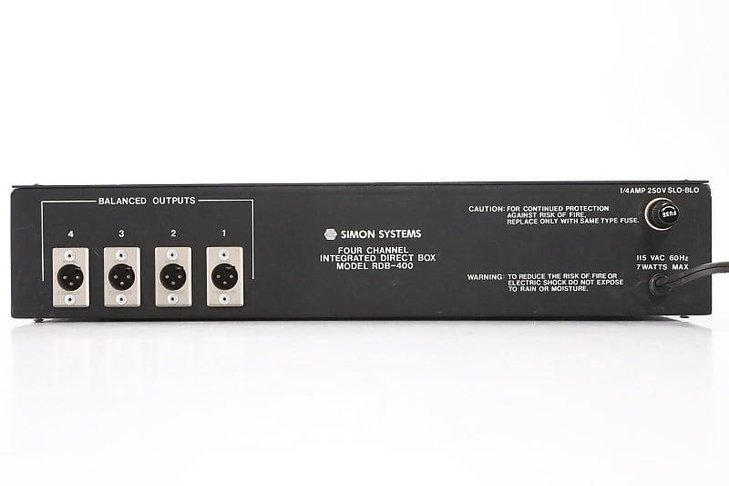 Simon Systems RDB-400 4-Channel Integrated Direct Box w/ XLR Snake Cable  #47966 | Reverb