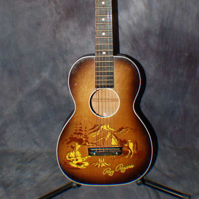 1955 Roy Rogers Cowboy Guitar 1/2 size Neck Reset Pro Setup Original Soft Shell Cowboy Case image 1