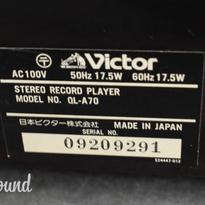Victor QL-A70 Auto-Lift Direct Drive Turntable in Very Good Condition image 20