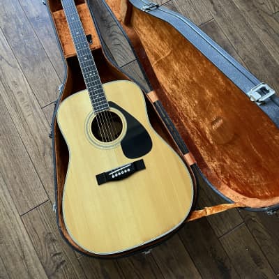 1980s Yamaha FG-350D Acoustic Dreadnought Guitar Natural Nippon Factory w/OHSC for sale