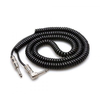 HOSA - GTC-325R - 25FT Coiled Guitar Cable Right Angle To Straight image 1
