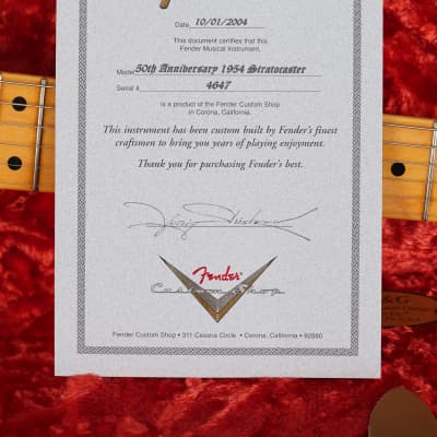 Fender Yuriy Shishkov Masterbuilt 1954 Stratocaster 50th Anniversary Limited 2004 image 20