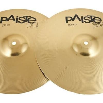 Paiste 101 Brass Universal 13" Hi Hat Cymbals/New-Warranty/Model # CY0000144013 image 1